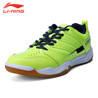 LI-NING 李宁 羽毛球系列 运动鞋防滑透气羽毛球鞋男款初级训练乒羽网鞋 AYTN025-2 亮绿 43/9.5