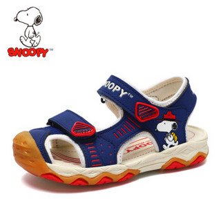 史努比（SNOOPY）童鞋儿童凉鞋 男童女童机能鞋包头沙滩鞋 S812A5809深蓝30
