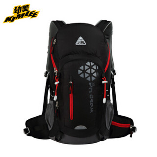 劲美（KIMLEE）大容量双肩包 徒步旅行运动户外登山包 男女旅游背包 KCB4111黑色