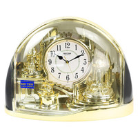 丽声(RHYTHM)座钟 欧式古典客厅静音台钟时尚场景造型时钟创意装饰钟表玄关摆件石英钟30cm旋转4SG738WR18