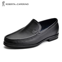 Roberta di Camerino 诺贝达 男士商务休闲小牛皮打孔透气套脚皮鞋 WRE60711A