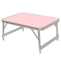 鲸伦 (KINGRUNNING) ZDZ034 便携式可折叠笔记本电脑桌 宿舍懒人桌 床上用小书桌 铝合金儿童餐桌 粉色
