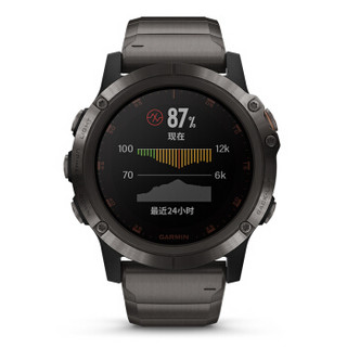 佳明GARMIN fenix 5x  Plus血氧浓度蓝宝石镜面光电心率三星定位NFC钛合金表身表链GPS户外旗舰级飞5心率表