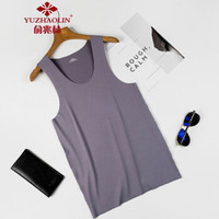 俞兆林（YUZHAOLIN）背心 男士简约冰丝无痕速干无袖薄款打底衫背心B260-T017灰色XL
