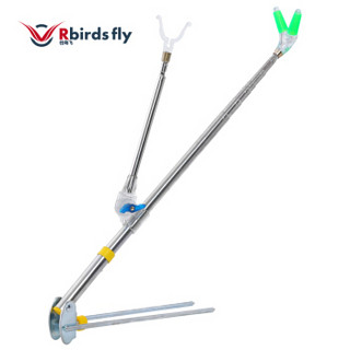 任鸟飞（Rbirdsfly） 不锈钢鱼竿支架 多用炮台钓竿支架 带地插碳素手竿架 垂钓用品渔具配件 1.9米 RBF201