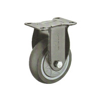 常成（chamcen）3寸固定黑色人造橡胶轮 B6-2175-41D 承重80静音定向轮 /个