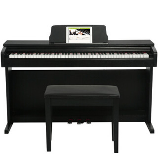 华星电钢琴88键重锤成人智能数码立式电子钢琴初学者电子琴钢琴M8黑色