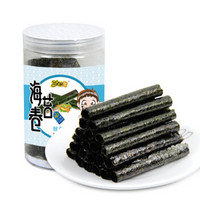 三十二个赞 休闲零食脆紫菜烤海苔 鱿鱼味海苔卷30g/罐