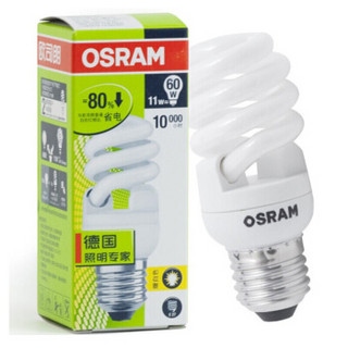 OSRAM 欧司朗 O.01.06.11 全螺旋节能灯 E27大口 暖白色 11W 八支