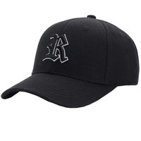 维多迪纳（vedordna）帽子男女情侣棒球帽防晒帽含羊毛鸭舌帽韩版运动户外遮阳字母R标帽 MZ148 黑色 均码