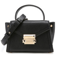 MICHAEL KORS 迈克·科尔斯 WHITNEY系列 女士牛皮斜挎包 30T8GXIM1L BLACK 黑色