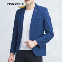 鳄鱼恤（CROCODILE）商务百搭修身西服薄外套绅士夹克西服男 98790004 宝蓝 165