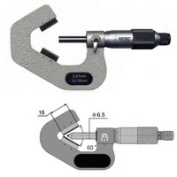 德国沃戈耳（德国VOGEL）23 008000 V型测砧千分尺    1-15mm 钢制