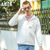 爱肯Aiken森马旗下品牌2018秋冬季男装茄克外套AK118071202白色调XL