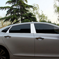 LOWERK 现代名图改装车窗亮条 玻璃全窗线条 汽车不锈钢车身装饰条 上窗8片装
