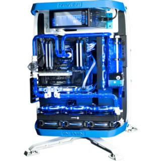 迎广(IN WIN)X-Frame 2.0蓝白 全塔机箱(支持EATX主板/30周年限量版/自带1065W白金全模透光电源)
