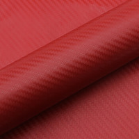 LMA洛玛 碳纤维3D内饰贴膜个性改装车顶膜划痕贴碳纤维车身贴纸宽50CM*100CM大红色碳纤维