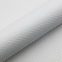 LMA洛玛 碳纤维3D内饰贴膜个性改装车顶膜划痕贴碳纤维车身贴纸宽127CM*100CM白色碳纤维