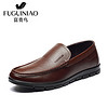 Fuguiniao 富贵鸟 男士商务休闲头层牛皮鞋舒适套脚皮鞋 DHY535