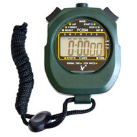 天福 秒表多功能计时器单排两道专业计数运动比赛军绿跑步表裁判计时工具PC894