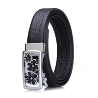 梦特娇(MONTAGUT)皮带女自动扣时尚牛皮裤带简约装饰细腰带R253214021A8黑色