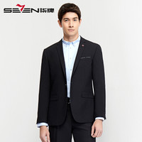 柒牌(SEVEN)单西 西服男韩版修身休闲单西装 礼服正装单西外套 114C10010 黑色 B52
