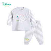 迪士尼（Disney）儿童内衣套装新款男女宝宝肩开扣套装家居服183T825 灰色 73cm(建议身高66-73CM)