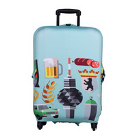 LOQI行李箱保护套 防水防雨防尘耐磨 时尚旅行拉杆箱保护套 艺术系列 柏林标志 S码 适用于19-22英寸行李箱