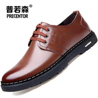 Precentor 普若森 男士低帮系带耐磨舒适软皮鞋 1031