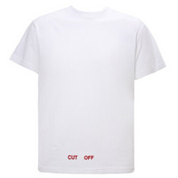 OFF WHITE 男士白色棉质做旧款短袖T恤 OMAA002F161850520188 L