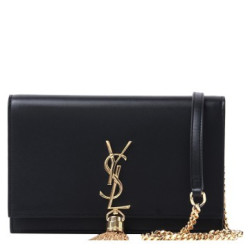 YVES SAINT LAURENT 圣罗兰 Kate Monogram系列 女士流苏单肩包 