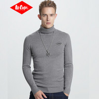 Lee Cooper 长袖针织衫男纯色毛衣圆领时尚套头衫   LEEN38005 灰色 2XL码