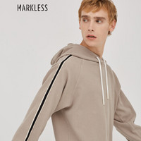 MARKLESS 卫衣男连帽休闲卫衣韩版纯色宽松运动衫WYA8418M卡其色180/96（XL）