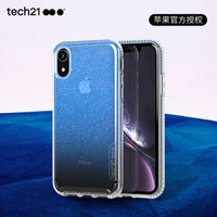 Tech21 苹果手机壳 保护套 苹果Xr防摔手机壳 iPhoneXR 6.1英寸 纯净透明款渐变蓝 手机壳