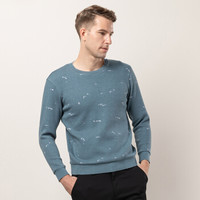 海之宁 青中年保暖内衣男式冬季加绒加厚款秋衣秋裤套装时尚可外穿棉毛衫舒适修身 8008灰兰 L码