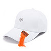 BABAMA帽子潮牌棒球帽男女韩版鸭舌帽M系列个性流苏嘻哈帽 黑色 均码 白色 均码