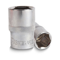 钢盾 SHEFFIELD S010114 六角套筒 套装标准型 棘轮扳手 汽修五金工具 6.3mm系列公制6角标准套筒14mm