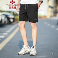 俞兆林（YUZHAOLIN）休闲短裤 男士时尚潮流简约纯色五分短裤525黑色4XL