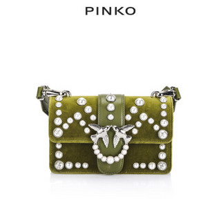 PINKO 2018秋冬新品包袋 MINI LOVE VELVET PEARLS 1P216LY4YC