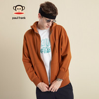 Paul Frank/大嘴猴 2019春新品男字母拉链带帽卫衣外套 PFATT181416M 黄咖 XL