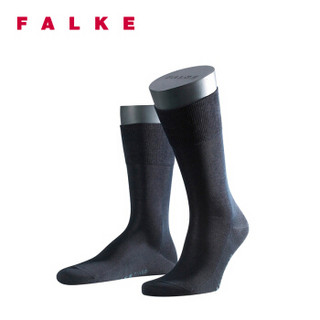 FALKE 德国鹰客 Tiago 丝光棉罗纹商务正装长中筒男袜 深蓝色dark navy 45-46 14662-6370