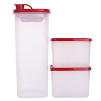 特百惠（Tupperware）保鲜盒冷水壶纤巧实惠套装 冷藏储藏保鲜盒0.8L*2 纤巧壶2L*1 食物制备礼盒
