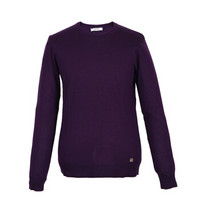 VERSACE COLLECTION 范思哲 奢侈品 男士紫色丝绸羊绒圆领长袖针织衫 V700559 VK00145 V1338 L码