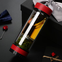 常生源 茶水分离杯 双层玻璃杯 380ml