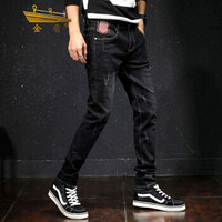 金盾（KIN DON）牛仔裤 新款男士时尚百搭复古弹力直筒长裤B235-843黑色31