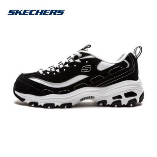 SKECHERS 斯凯奇 D'lites 黑白熊猫款 情侣款男女同款休闲鞋  99999720 黑色/白色 36