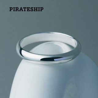 PIRATESHIP 海盗船 银饰（pirateship）S925银戒指女素圈对戒日韩时尚气质指环个性简约情侣戒指男 9号（内圈长约61mm)