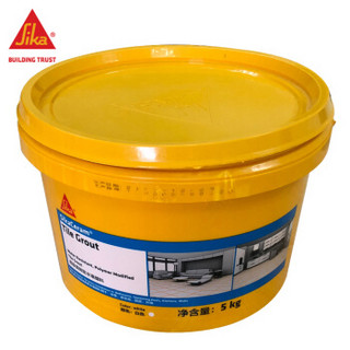 西卡（sika）勾缝剂 瓷砖嵌缝剂填缝剂 瓷砖用防水白色5kg SikaCeram Tile Grout