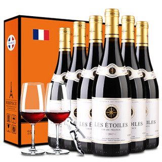 布多格 法国原瓶原装进口红酒 金星红葡萄酒礼盒750ml整箱6支装 *2件