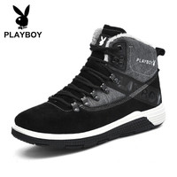 PLAYBOY 花花公子 男士休闲雪地靴子保暖高帮防水防滑棉鞋 DS87271